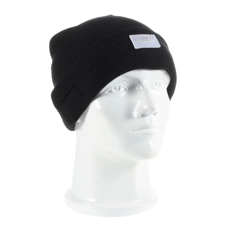 Wireless Bluetooth Headphone Hat Knitted Warm Beanie with 5-LED Light