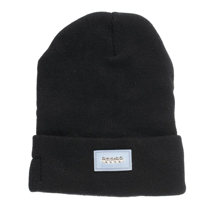 Wireless Bluetooth Headphone Hat Knitted Warm Beanie with 5-LED Light