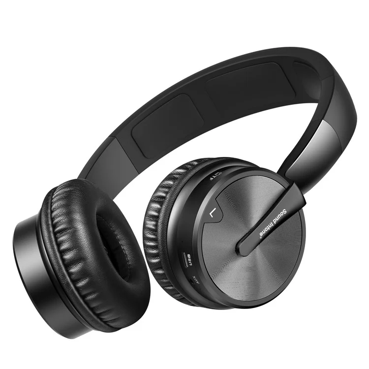 Sound Intone BT16 Passive Noise Isolating Bluetooth 4.1 Foldable Headphone with Microphone - Black