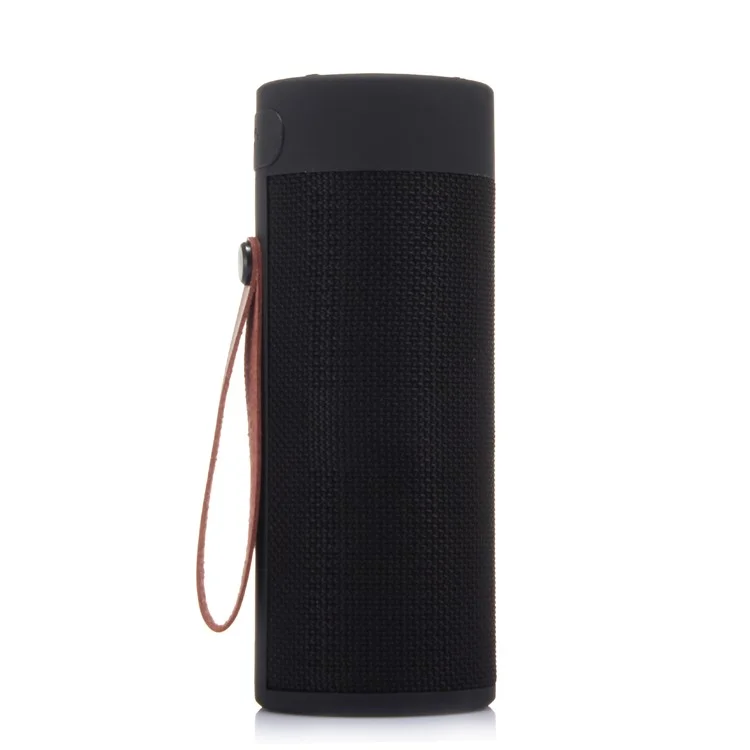 T4 Cylinder Shaped Portable Outdoor Wireless Bluetooth Speaker Support FM/TF Card/Aux-in - Black