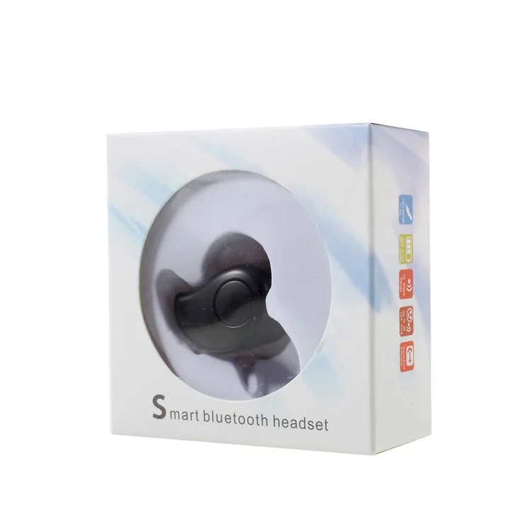 Mini Single Bluetooth Earphone Stereo Wireless Headset for Samsung Huawei etc. - Black