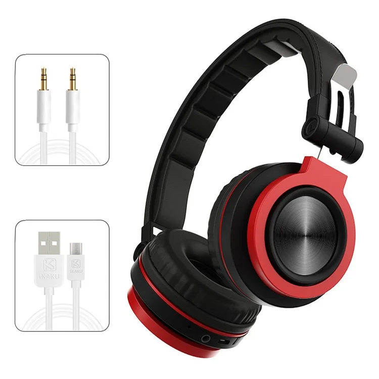 KAKUSIGA Wireless Bluetooth 4.2 Sports Over-ear Headphone with Mic Supports TF Card/Aux-in - Black