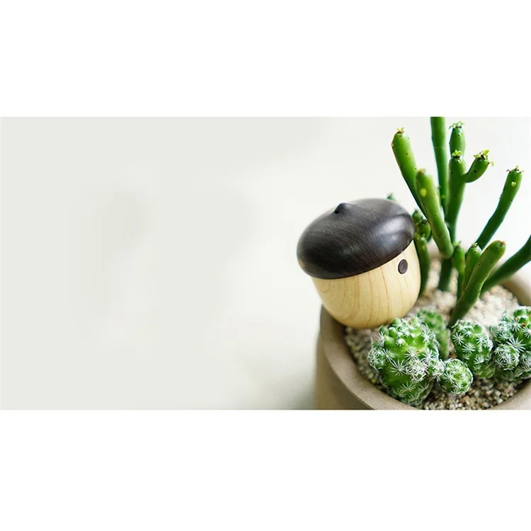 Mini Wood Grain Nut Shape Wireless Bluetooth Speaker with Sling