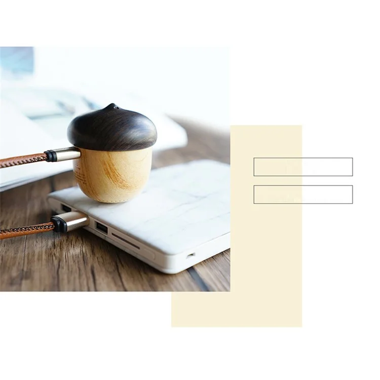 Mini Wood Grain Nut Shape Wireless Bluetooth Speaker with Sling