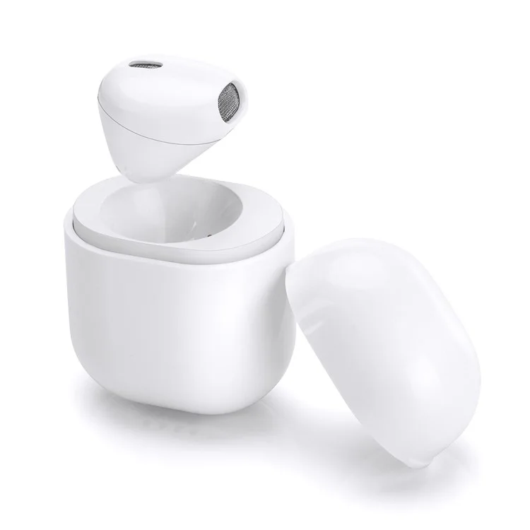 Mini Wireless Stereo Bluetooth 4.2 Earphone with Charging Case Box - White