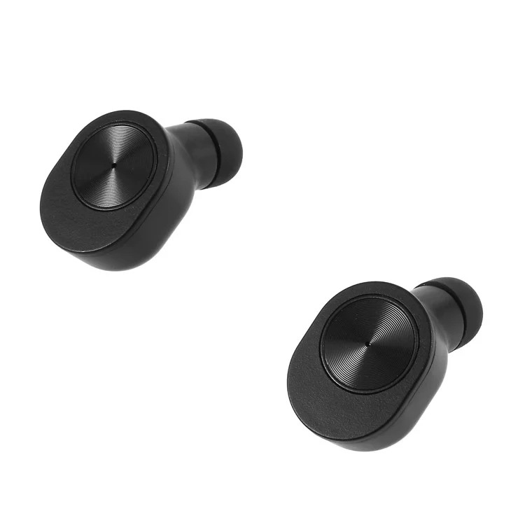 TWS GW10 Double Stereo Bluetooth Mini Headset with 450mAh Charging Dock - Black