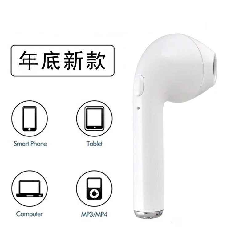 i7 TWS In-ear Wireless Bluetooth 4.1 Stereo Double Headphones with Charging Case for iPhone Samsung  - White