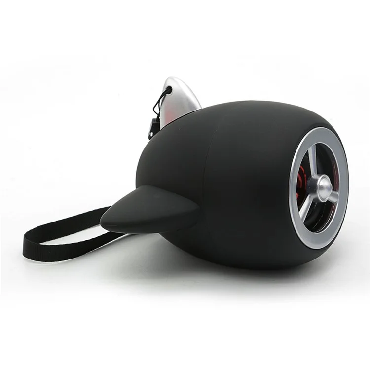 NR1015 Airplane Propeller Shape Portable Mini Bluetooth Speaker Support TF Card/U Disk/FM - Black