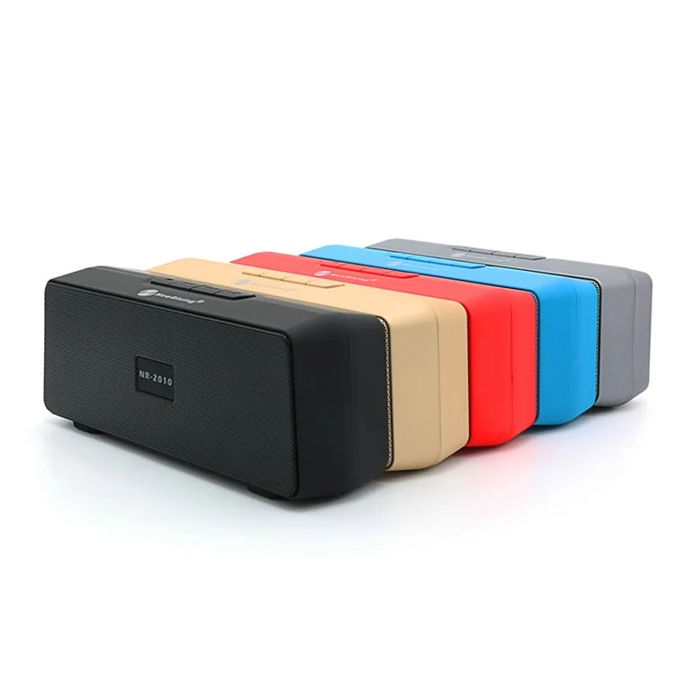 NR2010 800mAh FM Radio Wireless Stereo Bluetooth 2.1 Speaker – Black