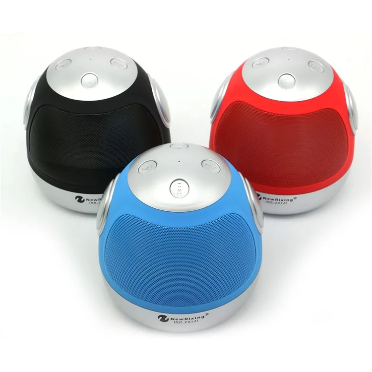 NR2012 Robot LED Color Light Double Speaker Wireless Bluetooth Speaker with Mic - Black