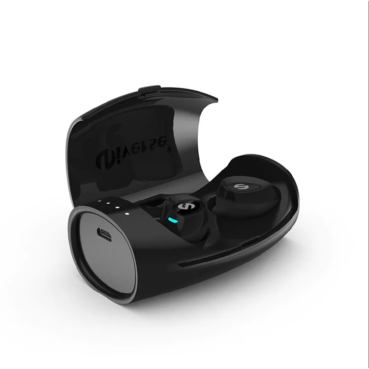 ES60 TWS Bluetooth 4.2 Sports Earphones Headset + Charging Box for iPhone Samsung HTC Etc. - Black