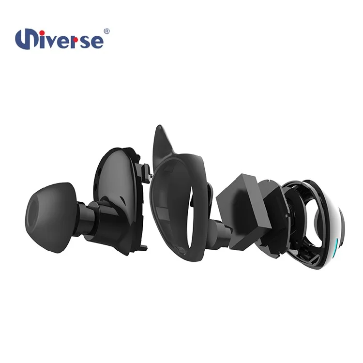 ES60 TWS Bluetooth 4.2 Sports Earphones Headset + Charging Box for iPhone Samsung HTC Etc. - Black