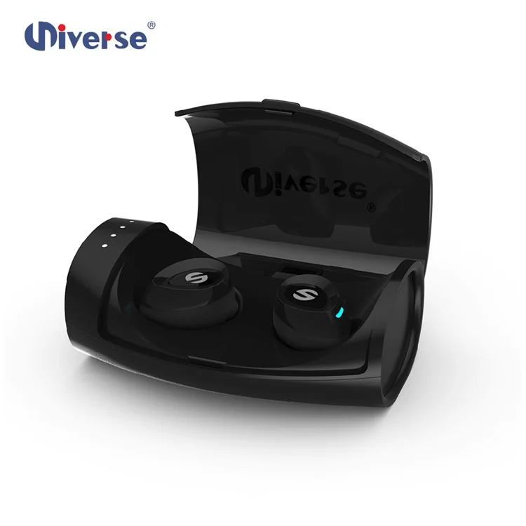 ES60 TWS Bluetooth 4.2 Sports Earphones Headset + Charging Box for iPhone Samsung HTC Etc. - Black