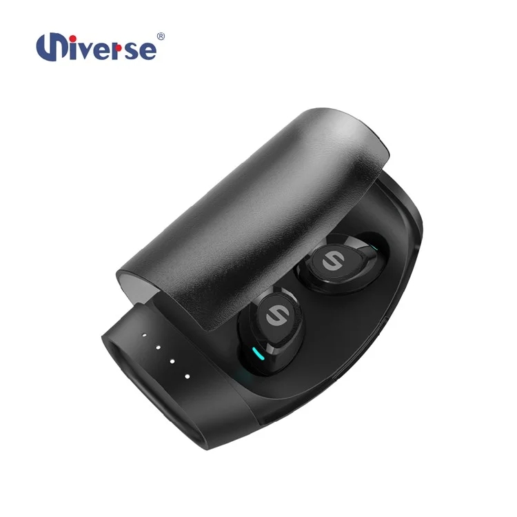 ES60 TWS Bluetooth 4.2 Sports Earphones Headset + Charging Box for iPhone Samsung HTC Etc. - Black