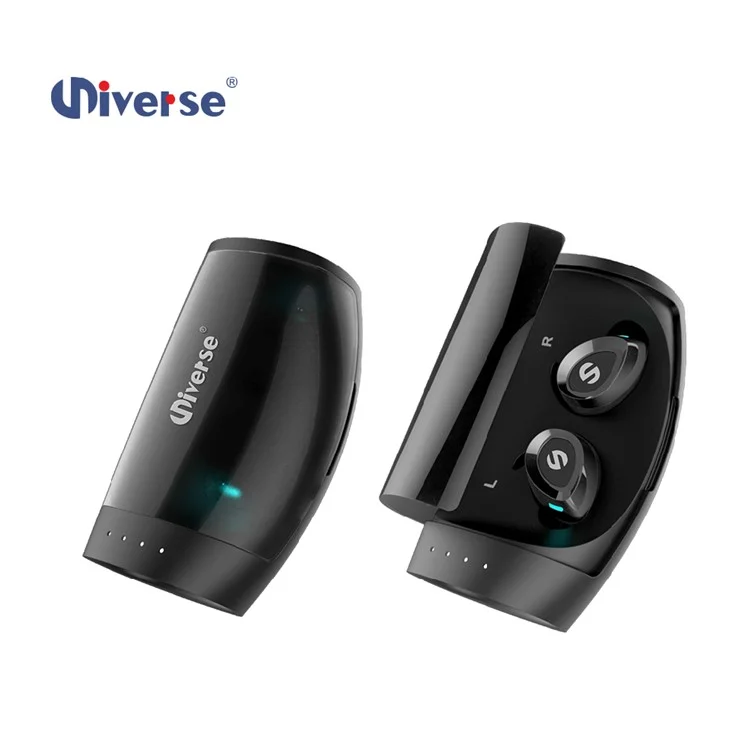 ES60 TWS Bluetooth 4.2 Sports Earphones Headset + Charging Box for iPhone Samsung HTC Etc. - Black
