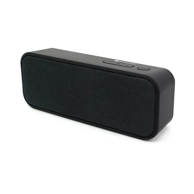 NR2016 Cloth Coated Double Speaker Outdoor Bluetooth Speaker with Mic - Black