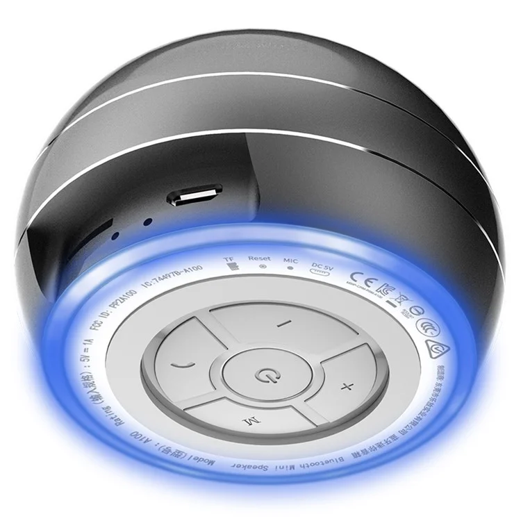 RAPOO A100 Mini Drum Shaped Bluetooth Music Speaker with Mic Support 3.5 Aux-in/TF Card for iPhone Samsung