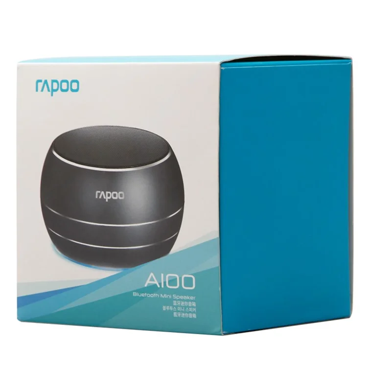 RAPOO A100 Mini Drum Shaped Bluetooth Music Speaker with Mic Support 3.5 Aux-in/TF Card for iPhone Samsung