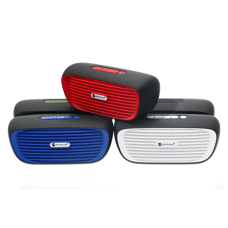 NR2019 Multifunctional Double Speaker Outdoor Bluetooth Speaker with Mic - Blue
