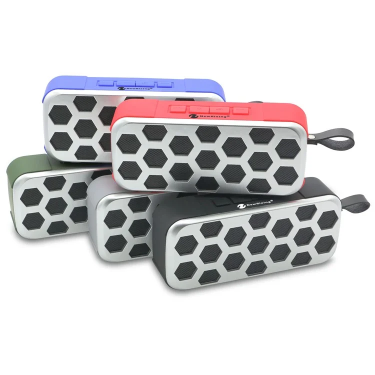 NR3019 Portable Honeycomb Wireless HiFi Bluetooth Speaker for iPhone Samsung Huawei - Black