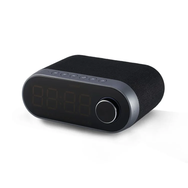 REMAX M26 Bluetooth Speaker with Alarm Clock Support FM/TF Card/Aux-in/U Disk - Black