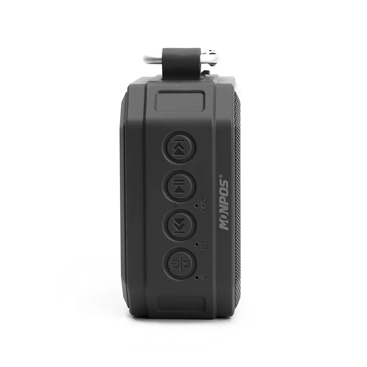 MONPOS H1 Outdoor Waterproof Shockproof Dust-proof Bluetooth Speaker Support FM/TF Card/Aux-in - Black