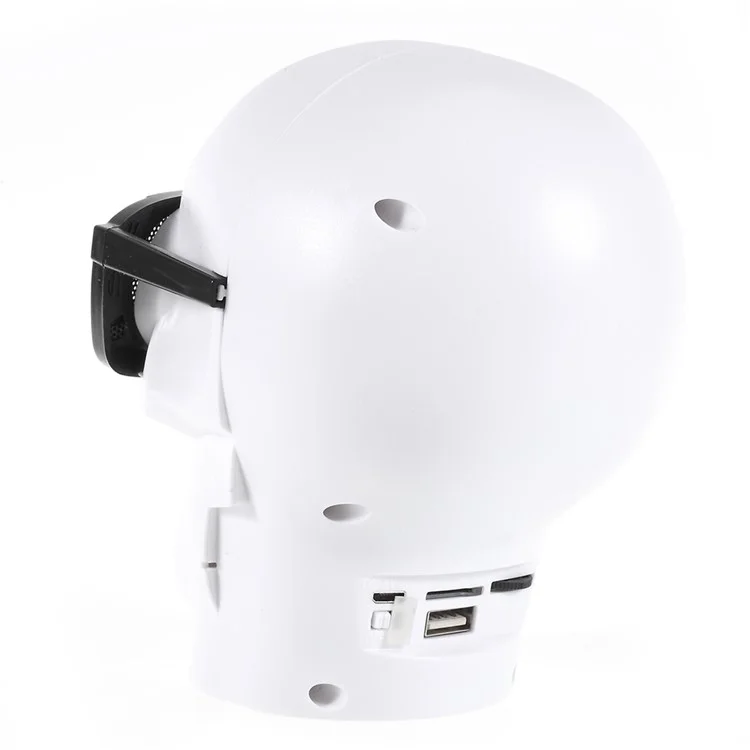 Skull Shape Portable Wireless Bluetooth Speaker Support TF Card - White