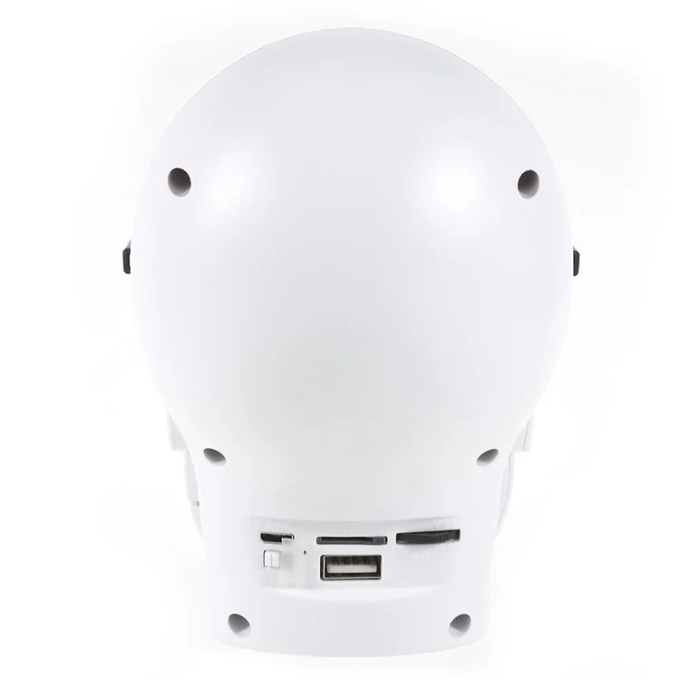 Skull Shape Portable Wireless Bluetooth Speaker Support TF Card - White