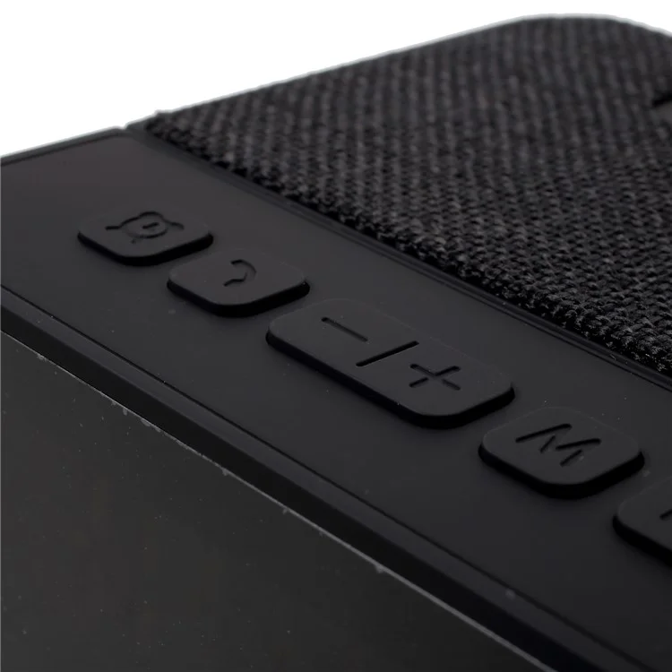 X31 Cloth Coated Large LED Display Clock Bluetooth Speaker Support FM / TF Card / U Disk / Aux-in - Black