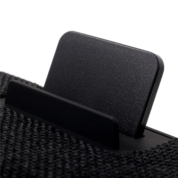 X31 Cloth Coated Large LED Display Clock Bluetooth Speaker Support FM / TF Card / U Disk / Aux-in - Black