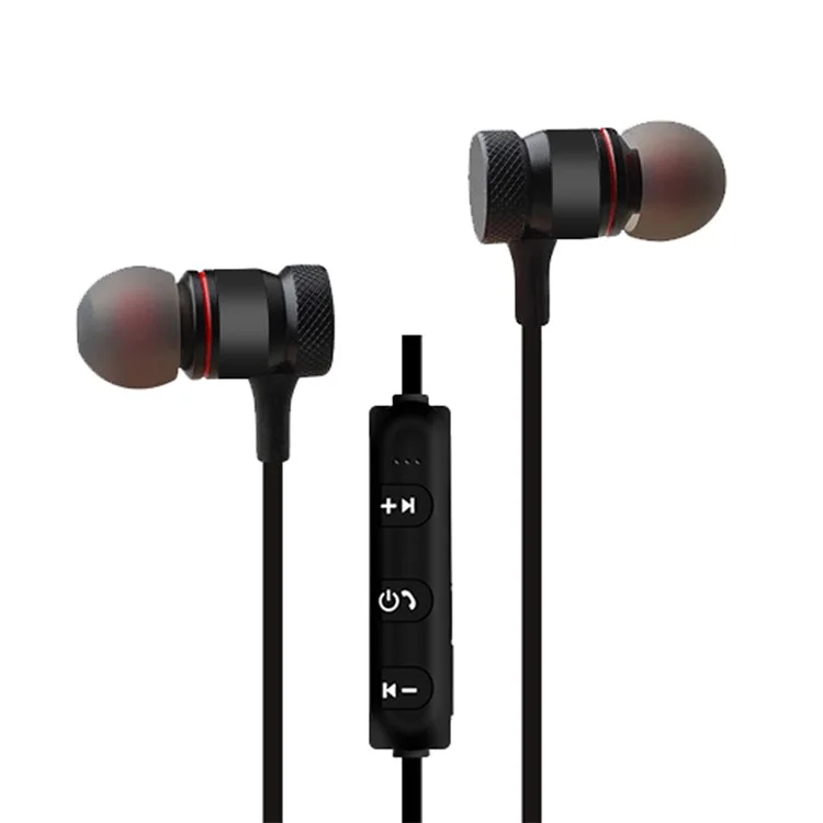 YOGEE YC342 Magnetic Wireless Bluetooth 4.2 Sports Earphone with Mic - Black