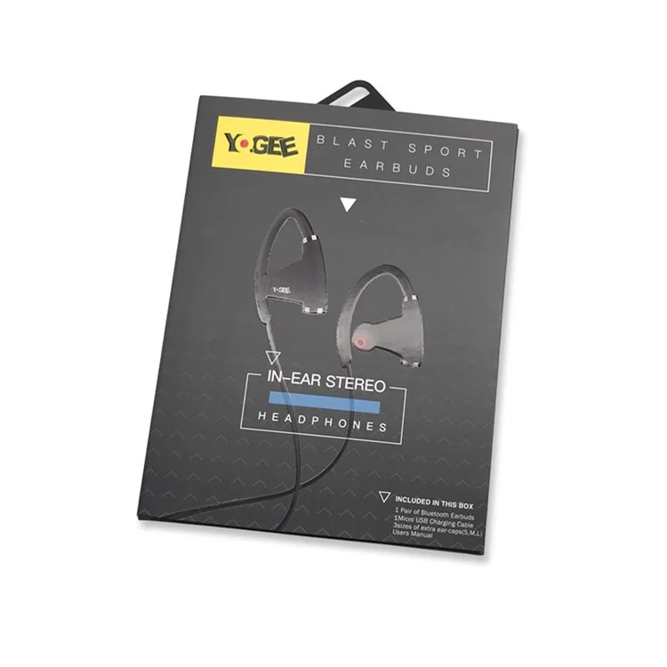 YOGEE YA342 Sports Bluetooth V4.1 In-ear Earphone for iPhone Samsung - Black