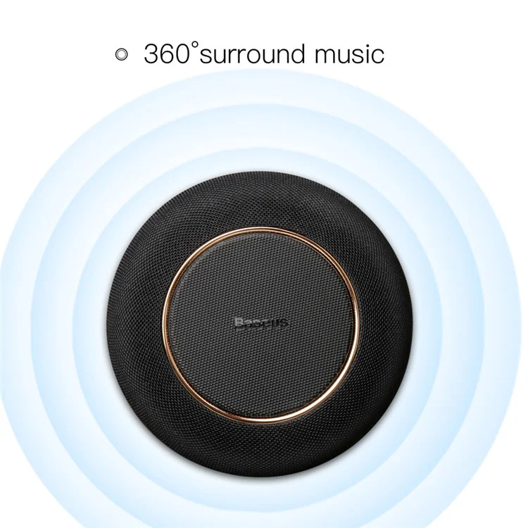 BASEUS Encok E50 Smart Wireless Charging Pad + Double-tweeter Bluetooth 4.2 Speaker Support Aux-in (Not Support FOD Function)