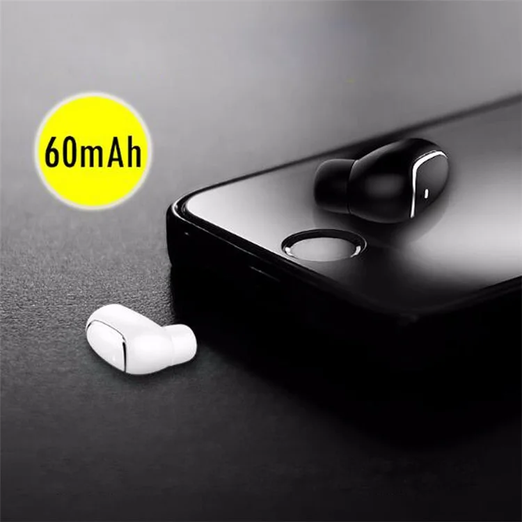 M6 Mini Single Bluetooth 4.1 Earbud with Mic for iPhone, Samsung, Huawei etc. - Black