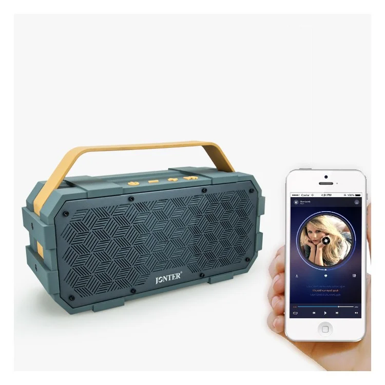JONTER M90 Outdoor Waterproof Wireless Bluetooth 4.2 Speaker Support TF Card/Aux-in