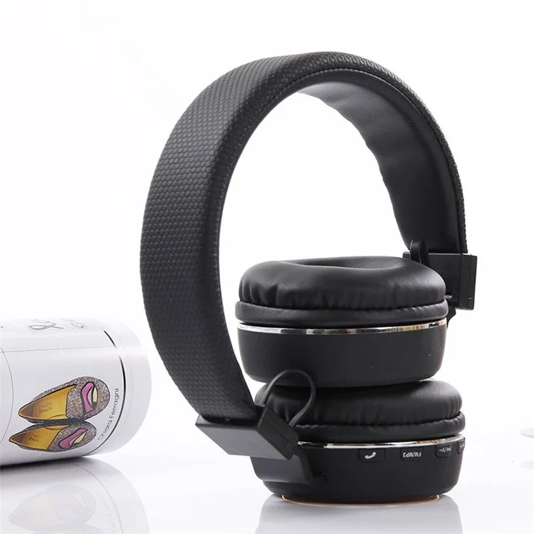 Foldable Metal Stereo Sports Over-ear Bluetooth 4.1 Earphone Support TF Card/FM - Black / Gold