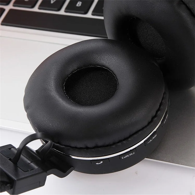 Foldable Metal Stereo Sports Over-ear Bluetooth 4.1 Earphone Support TF Card/FM - Black / Gold