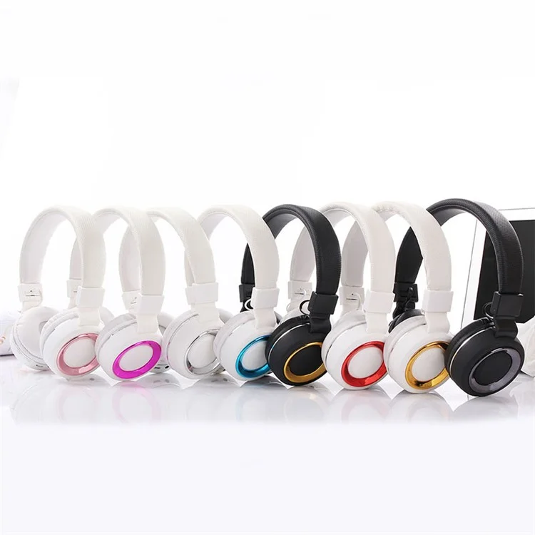 Foldable Metal Stereo Sports Over-ear Bluetooth 4.1 Earphone Support TF Card/FM - Black / Gold