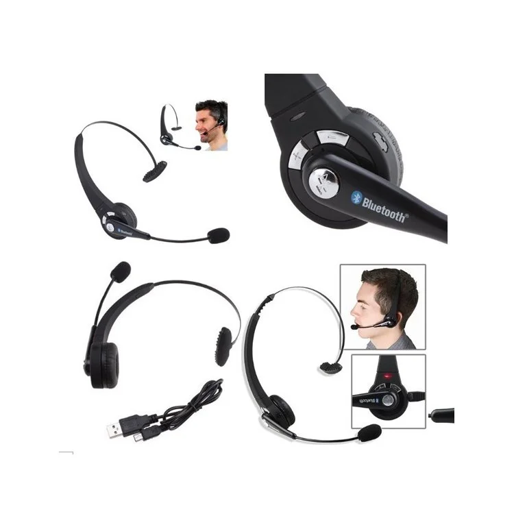 Head-wearing Wireless Headset Headband Chatting Bluetooth Headphone with Mic