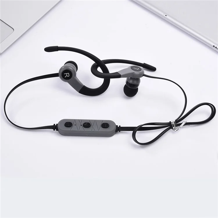 KD-T8 Hands-free Stereo Bluetooth Earhook Headphone Sports Headset for iPhone Samsung Huawei Etc. - Black