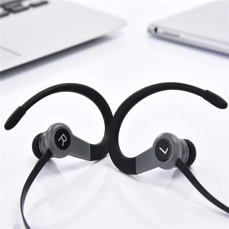 KD-T8 Hands-free Stereo Bluetooth Earhook Headphone Sports Headset for iPhone Samsung Huawei Etc. - Black