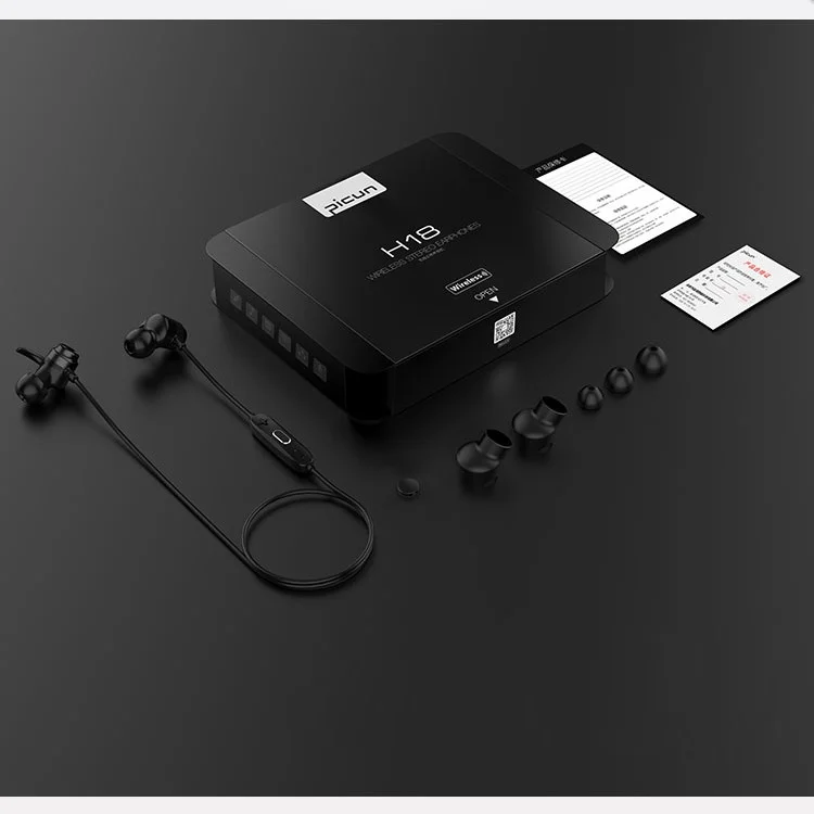 PICUN H18 In-ear Magnetic Wireless Bluetooth 4.2 Stereo Earphone with Mic for iPhone Samsung - Black