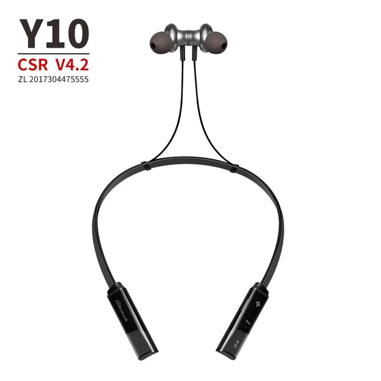 CSR8635 V4.2 Sports Stereo Wireless Magnetic Bluetooth Earphone with Microphone - Black