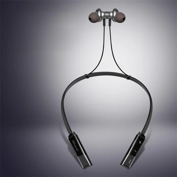 CSR8635 V4.2 Sports Stereo Wireless Magnetic Bluetooth Earphone with Microphone - Black