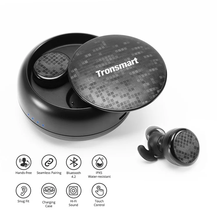 TRONSMART Encore Spunky Buds Stereo Bluetooth Headphones with Charging Box