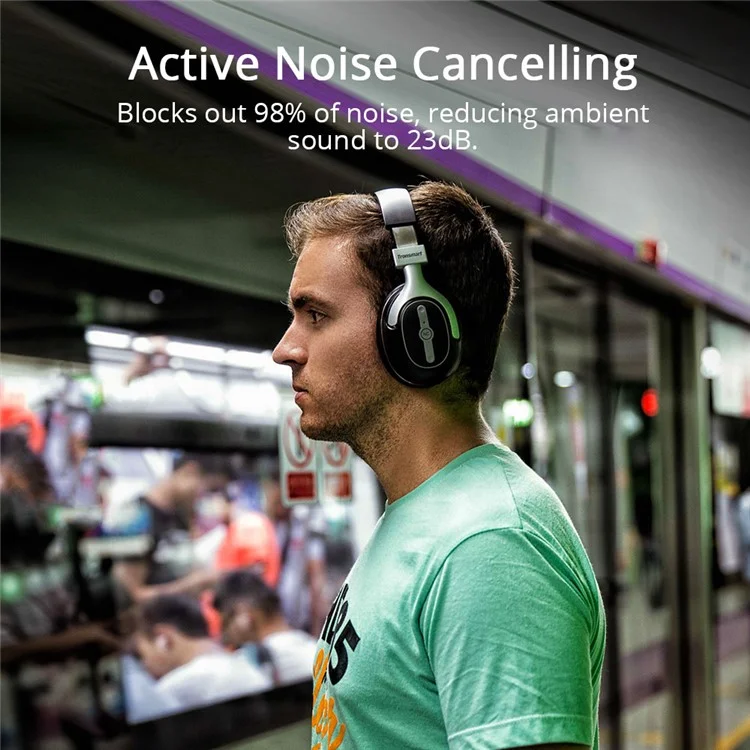 TRONSMART Encore S6 Active Noise Cancelling Bluetooth Headphones with Mic & 3.5mm Jack for iPhone Samsung etc