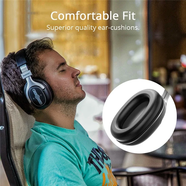TRONSMART Encore S6 Active Noise Cancelling Bluetooth Headphones with Mic & 3.5mm Jack for iPhone Samsung etc