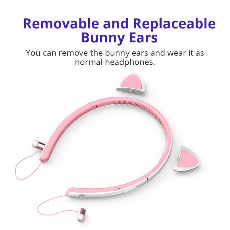 TRONSMART Bunny Ears Bluetooth Headphones with LED Light