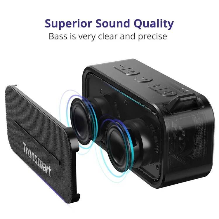 TRONSMART Element T2 Outdoor Water Resistant Bluetooth Speaker Support TF Card / Aux-input