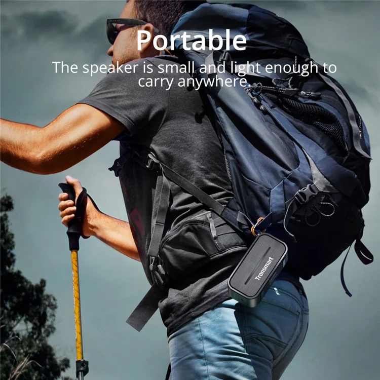 TRONSMART Element T2 Outdoor Water Resistant Bluetooth Speaker Support TF Card / Aux-input